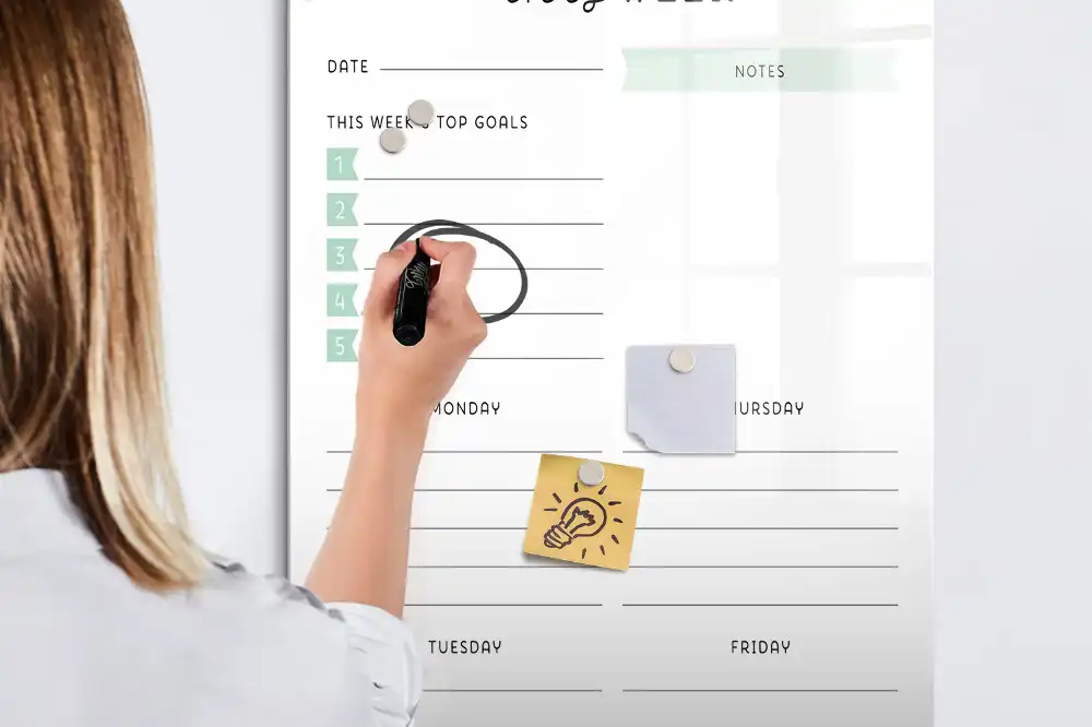 Magnetická týdenní plánovací tabule