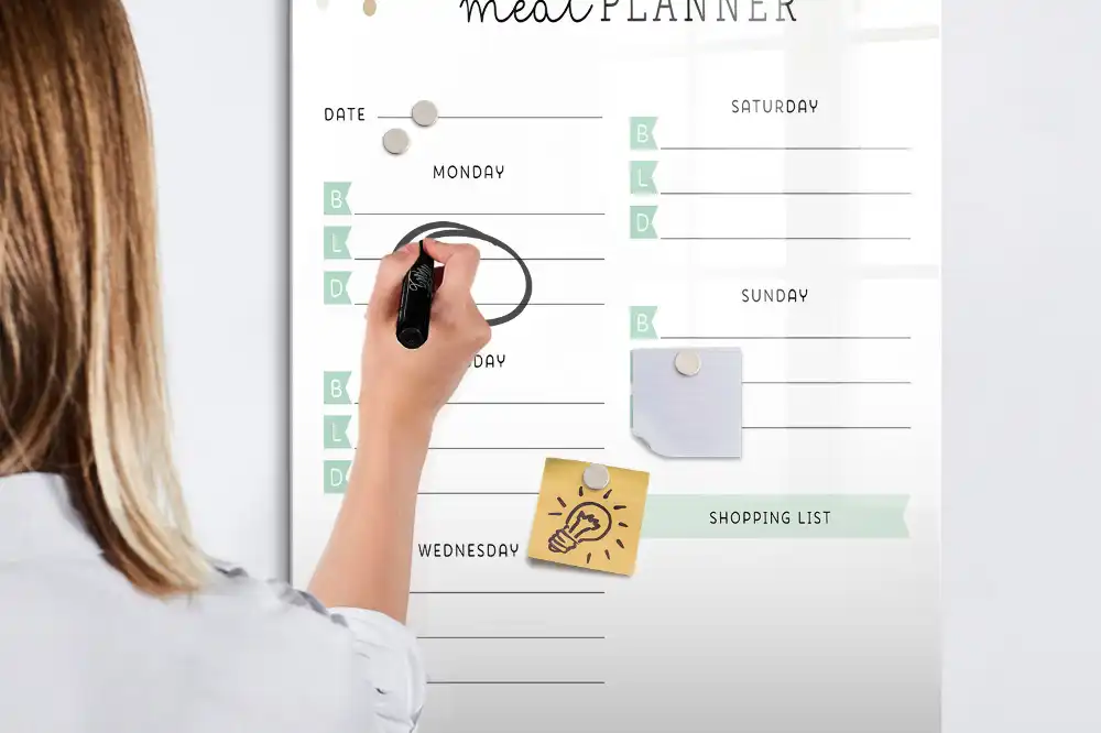 Magnetická tabule na kreslení a plánovač výživy