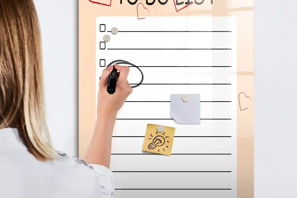 Magnetická psací tabule na seznam priorit