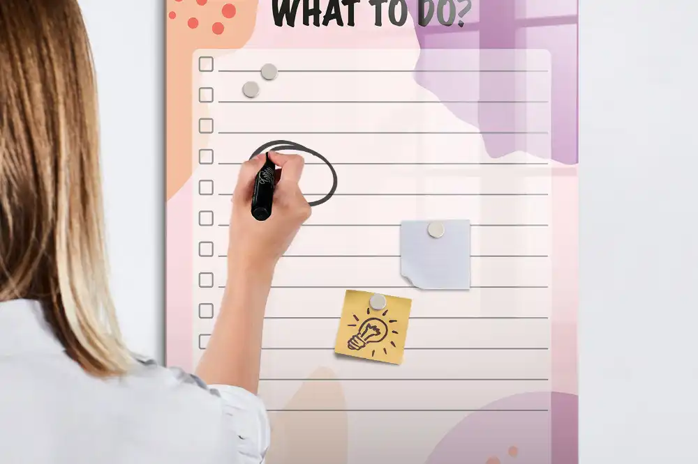 Magnetická popisovací tabule úkolovník na tento týden