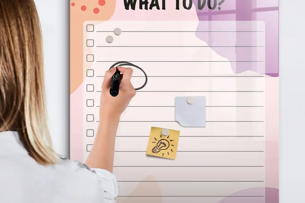 Magnetická popisovací tabule úkolovník na tento týden