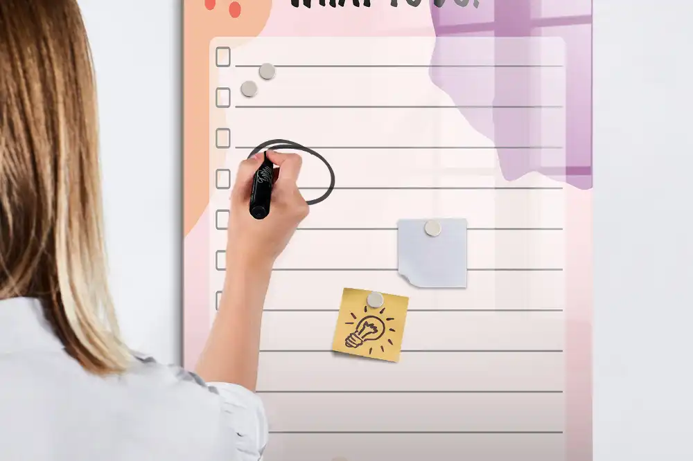 Magnetická popisovací tabule úkolovník na tento týden