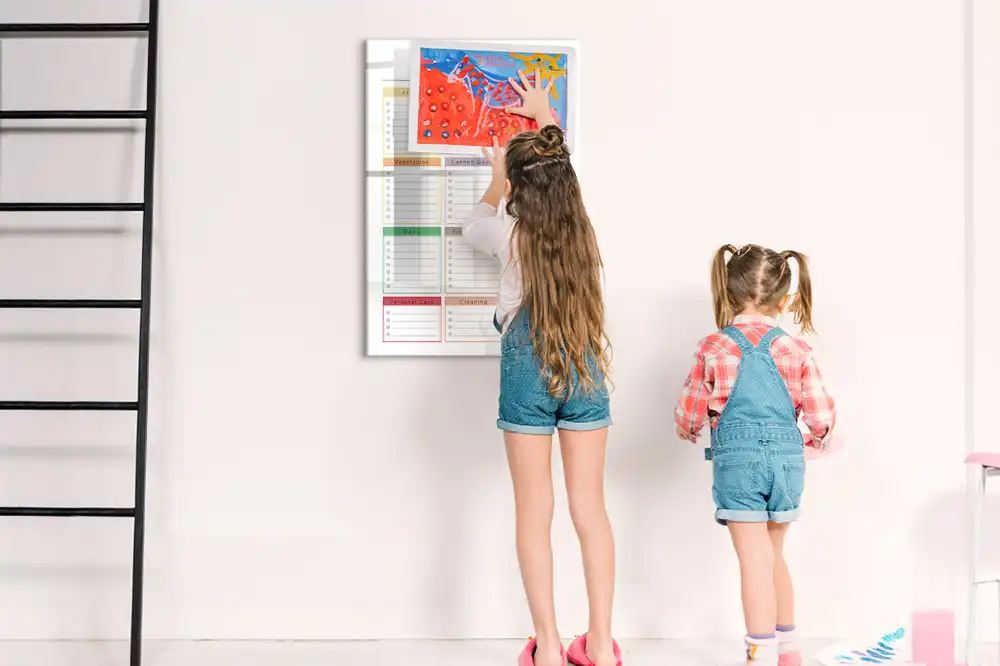 Magnetická psací tabule na nákupní seznam