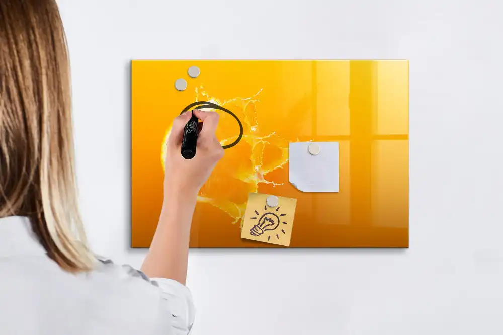 Magnetická kreslicí tabulka oranžové ovoce