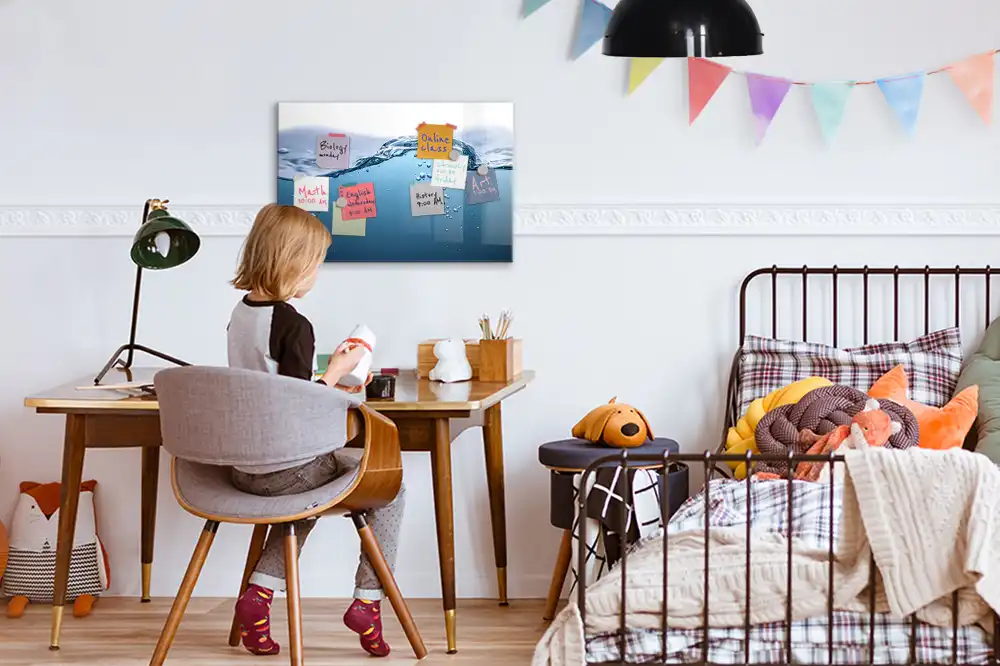 Magnetická kreslicí tabulka s motivem vodních kapek