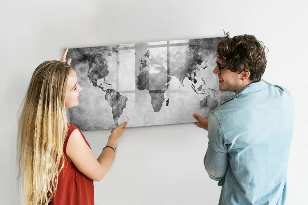Magnetická kreslící tabule pro děti s motivem mapy světa