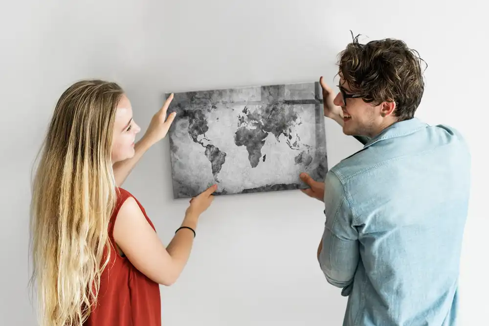 Magnetická kreslící tabule pro děti s motivem mapy světa