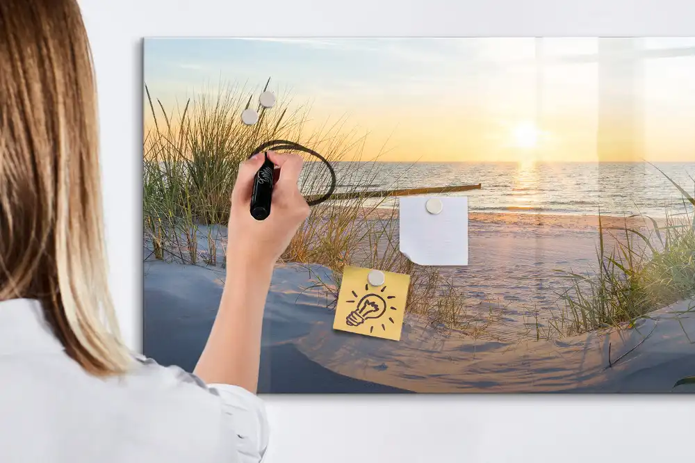 Magnetická kreslící tabule pro děti s motivem pláže při západu slunce