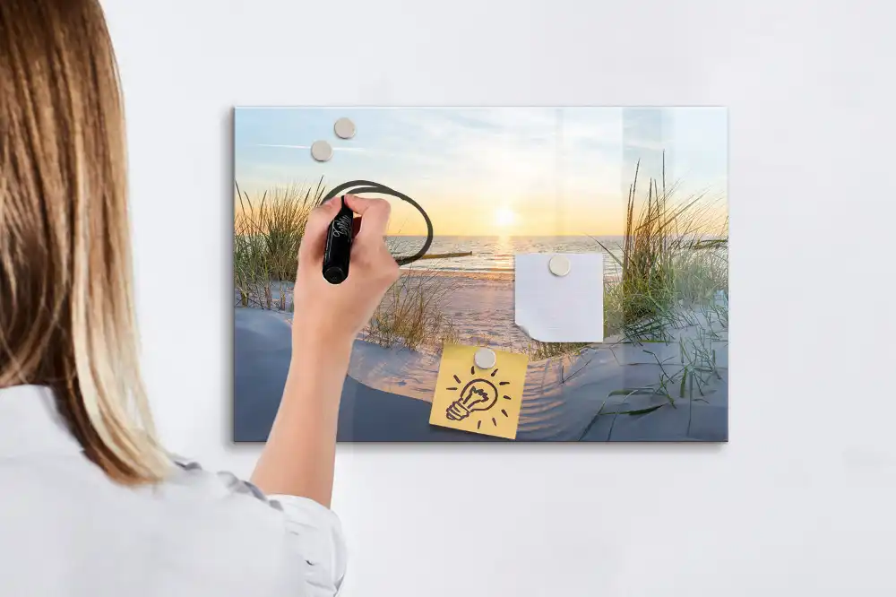 Magnetická kreslící tabule pro děti s motivem pláže při západu slunce