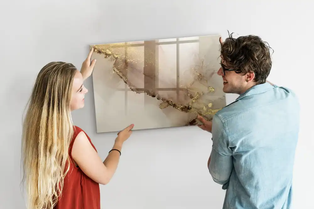 Magnetická kreslicí tabule s motivem luxusního zlatého mramoru