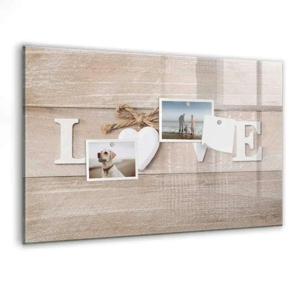 Magnetická tabule na kreslení Srdce s nápisem Láska