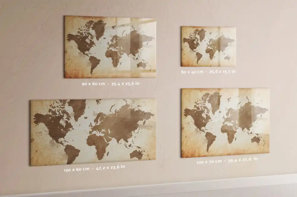 Magnetická kreslící tabule pro děti s ilustrovanou mapou světa
