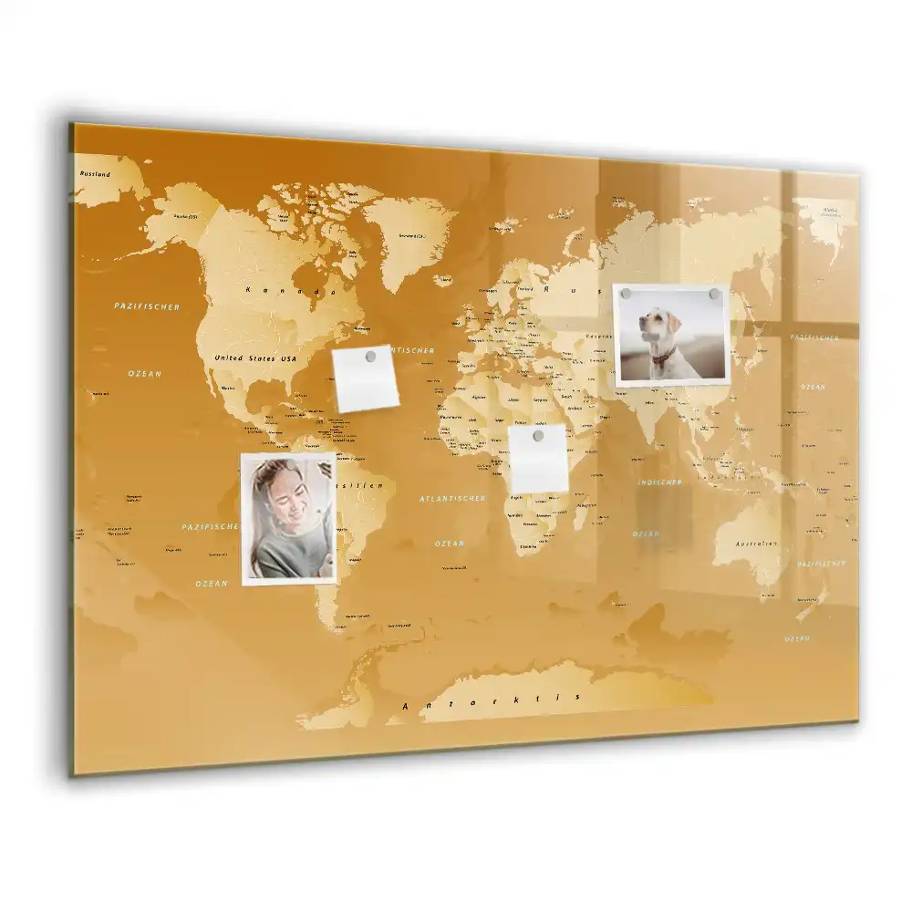 Magnetická tabule na kreslení moderní mapa světa