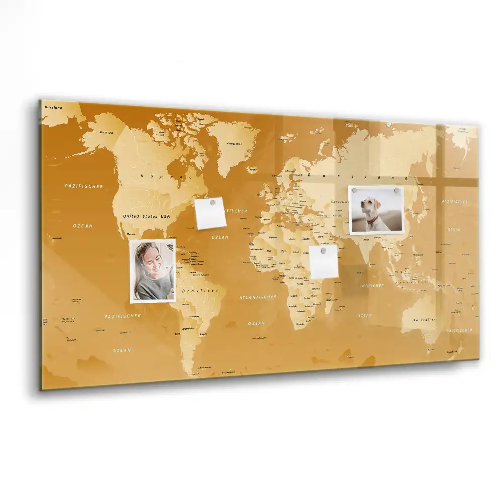 Magnetická tabule na kreslení moderní mapa světa