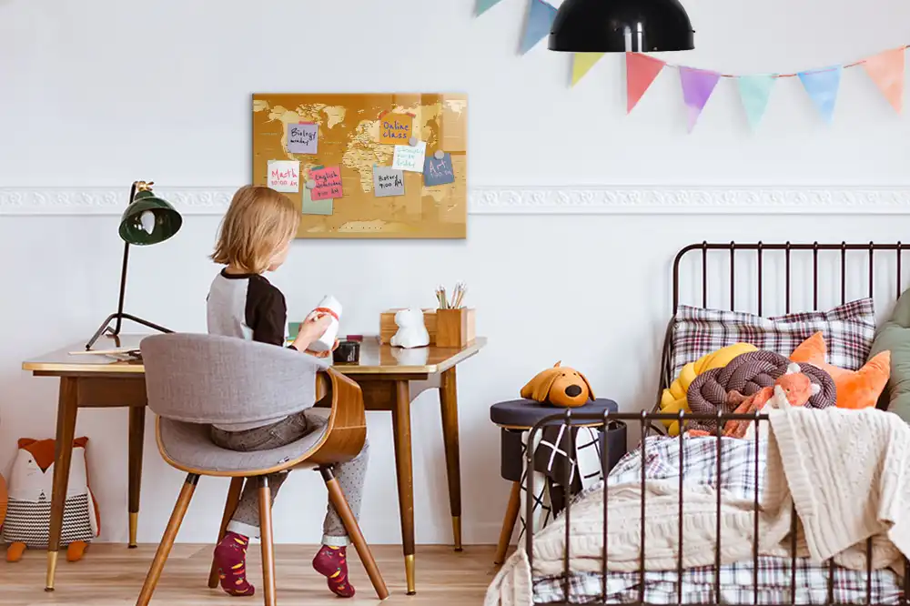 Magnetická tabule na kreslení moderní mapa světa