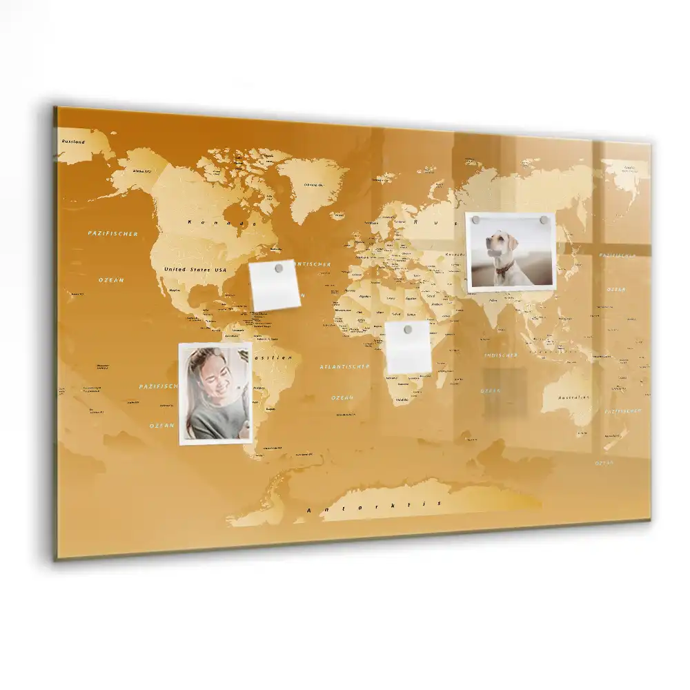 Magnetická tabule na kreslení moderní mapa světa