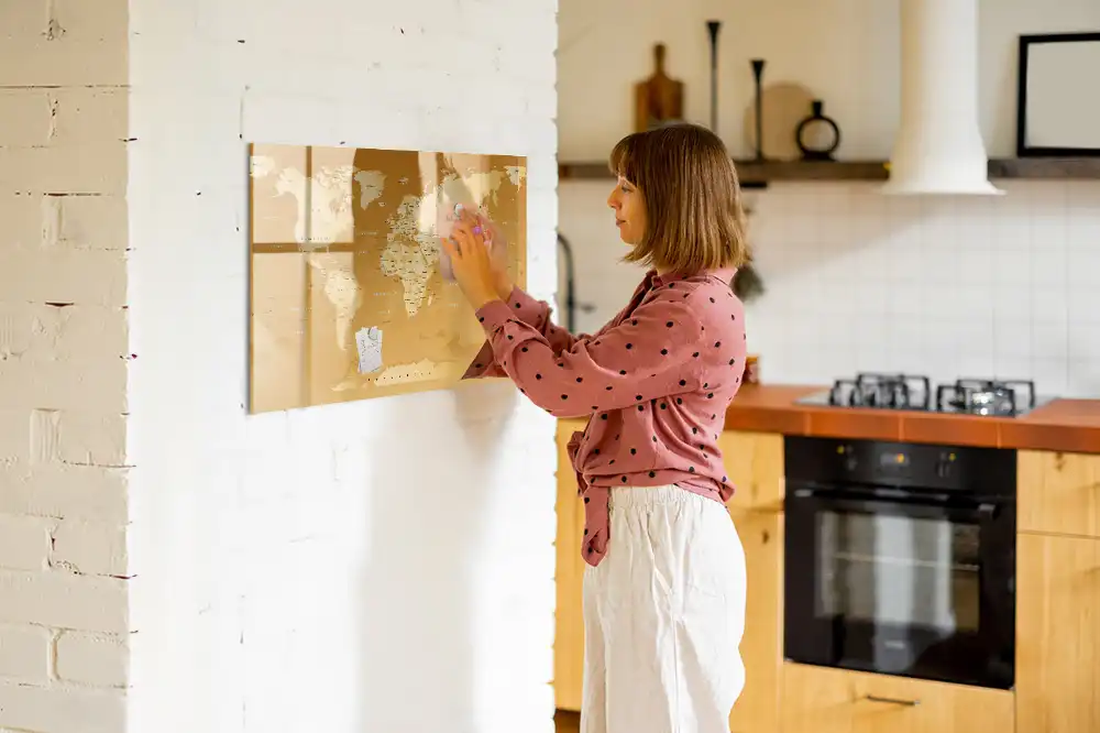 Magnetická tabule na kreslení moderní mapa světa