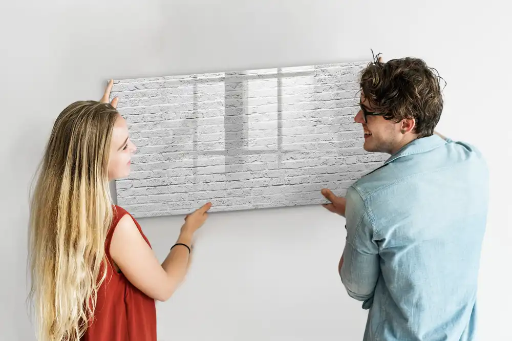 Magnetická kreslící tabule pro děti s motivem cihlové zdi