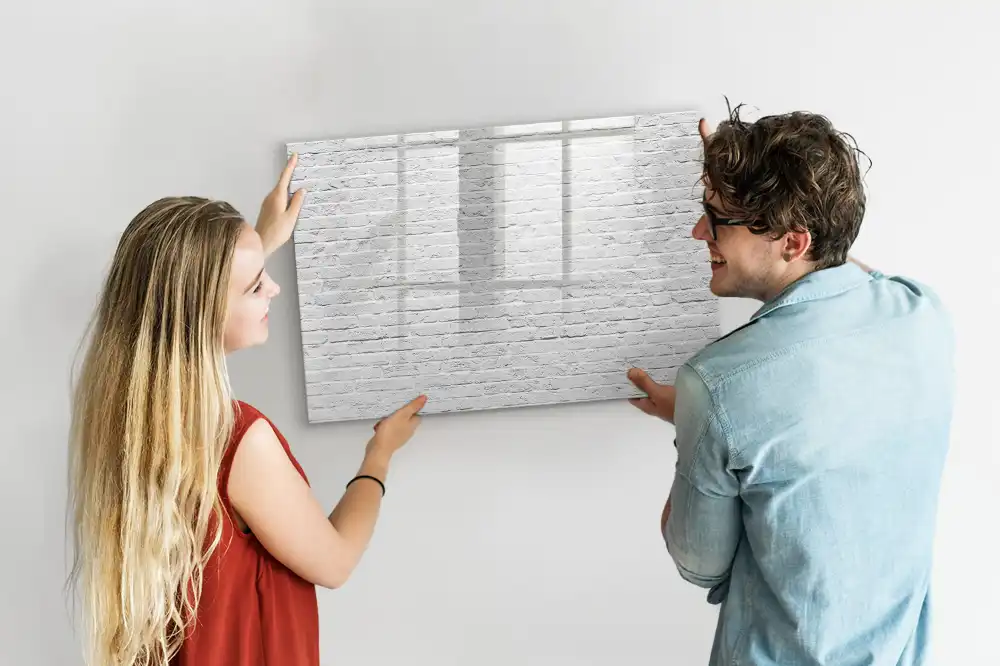 Magnetická kreslící tabule pro děti s motivem cihlové zdi