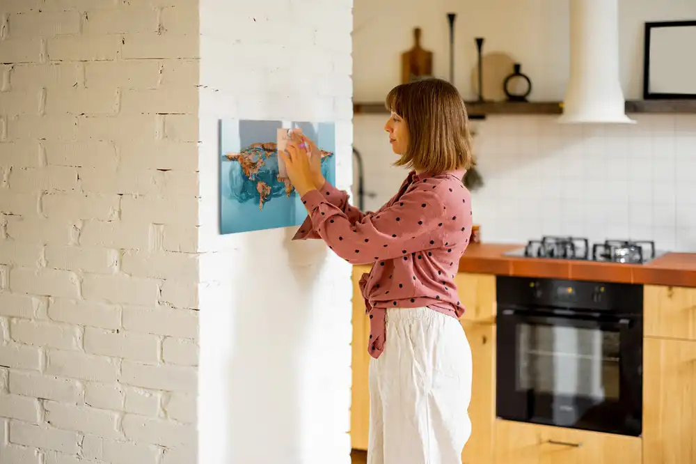 Magnetická kreslicí tabule s mapou kontinentů