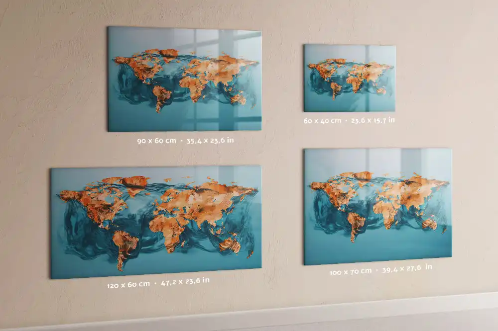 Magnetická kreslicí tabule s mapou kontinentů