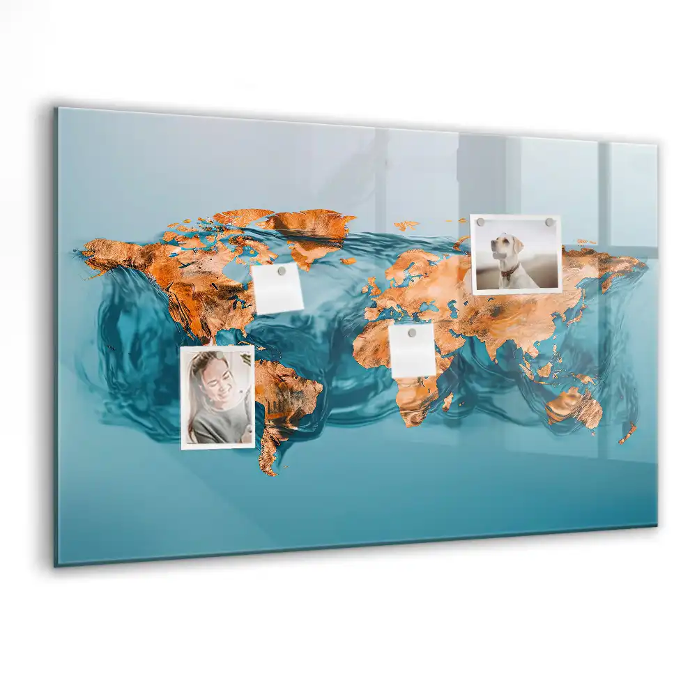 Magnetická kreslicí tabule s mapou kontinentů