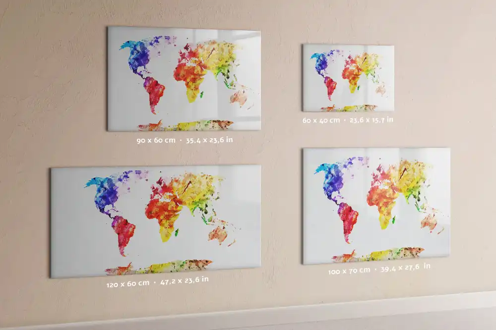 Magnetická kreslící tabule s mapou světa