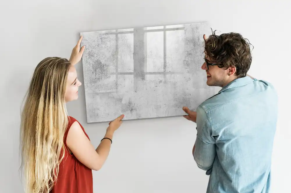 Dětská magnetická kreslící tabule s betonovou stěnovou konstrukcí