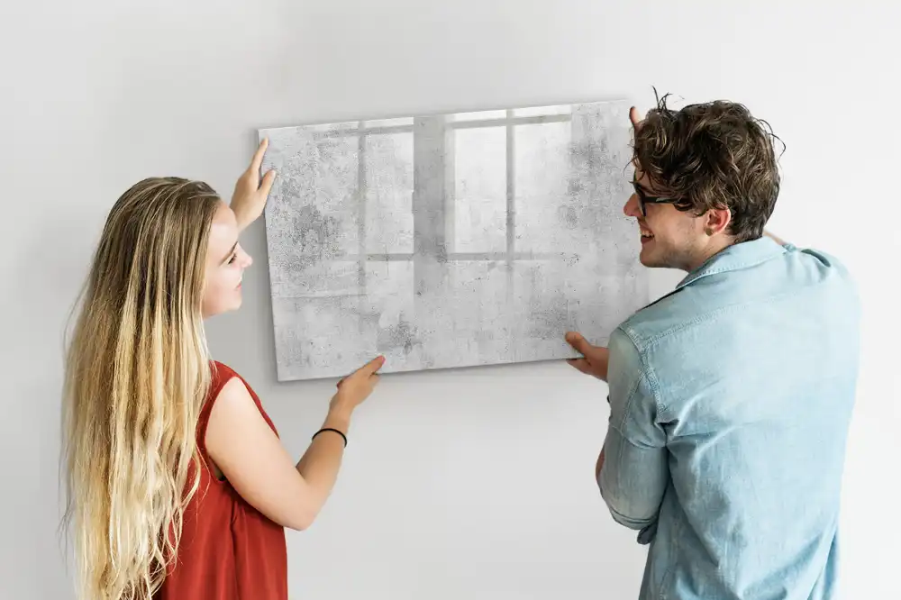 Dětská magnetická kreslící tabule s betonovou stěnovou konstrukcí