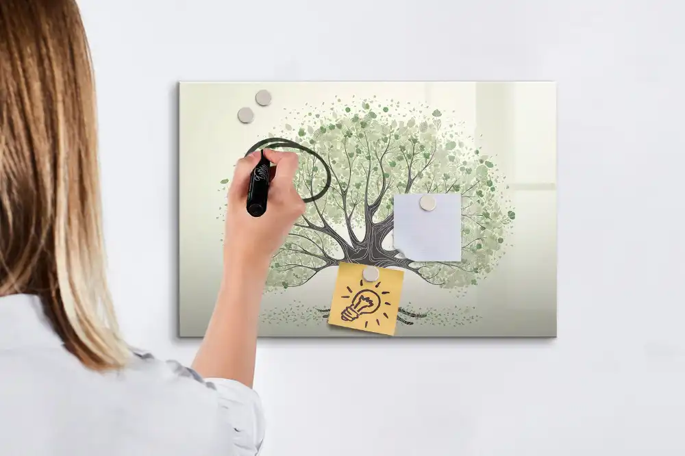 Magnetická kreslicí tabulka zelený strom