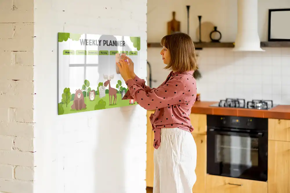 Magnetická kreslící tabule pro děti na plánování lekcí a školních aktivit