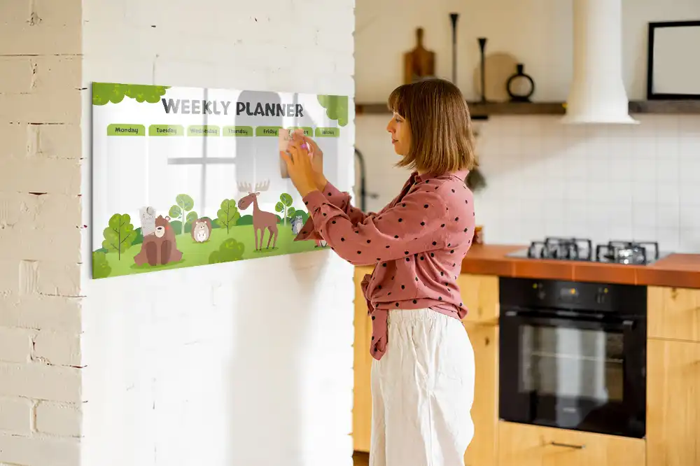 Magnetická kreslící tabule pro děti na plánování lekcí a školních aktivit