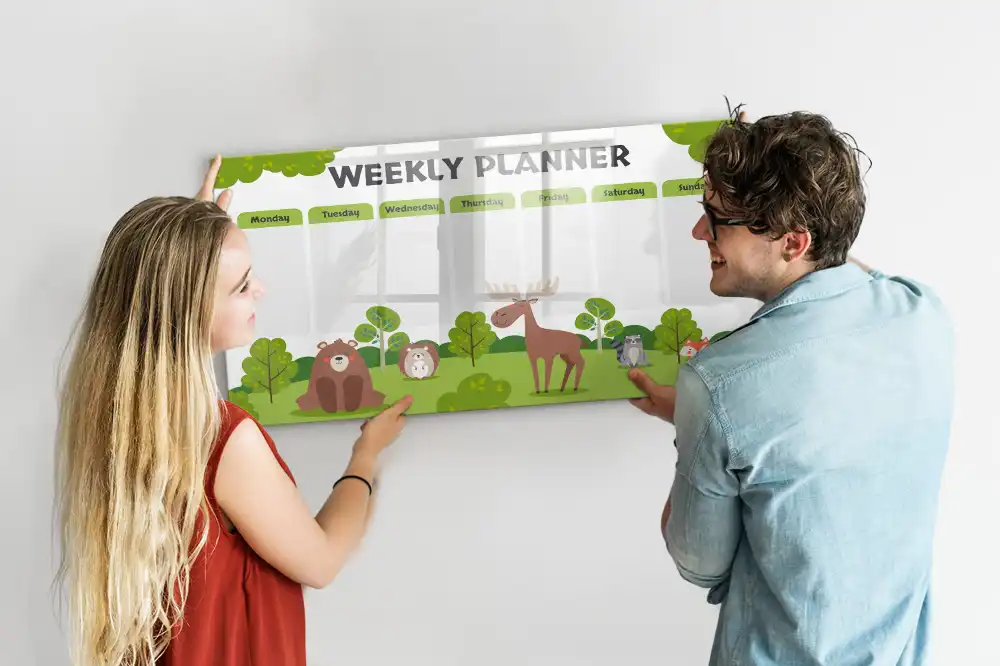 Magnetická kreslící tabule pro děti na plánování lekcí a školních aktivit