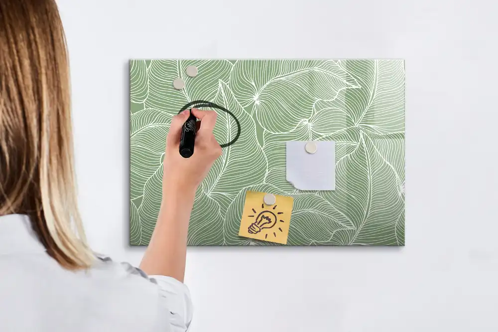 Dětská magnetická kreslící tabule s motivem listů