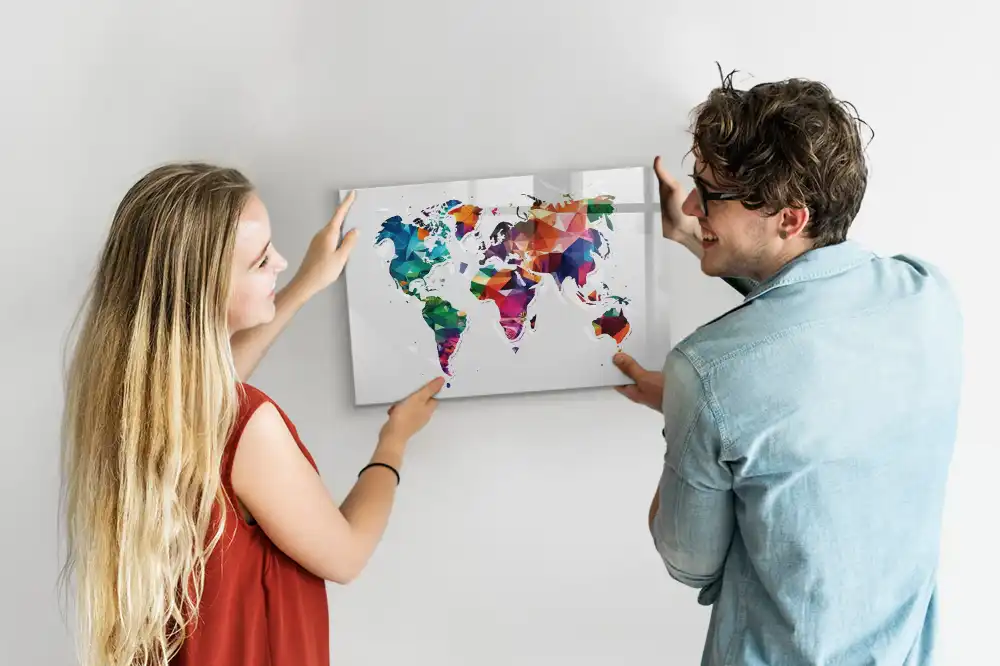 Magnetická kreslící tabule pro děti s trojúhelníkovou mřížkou