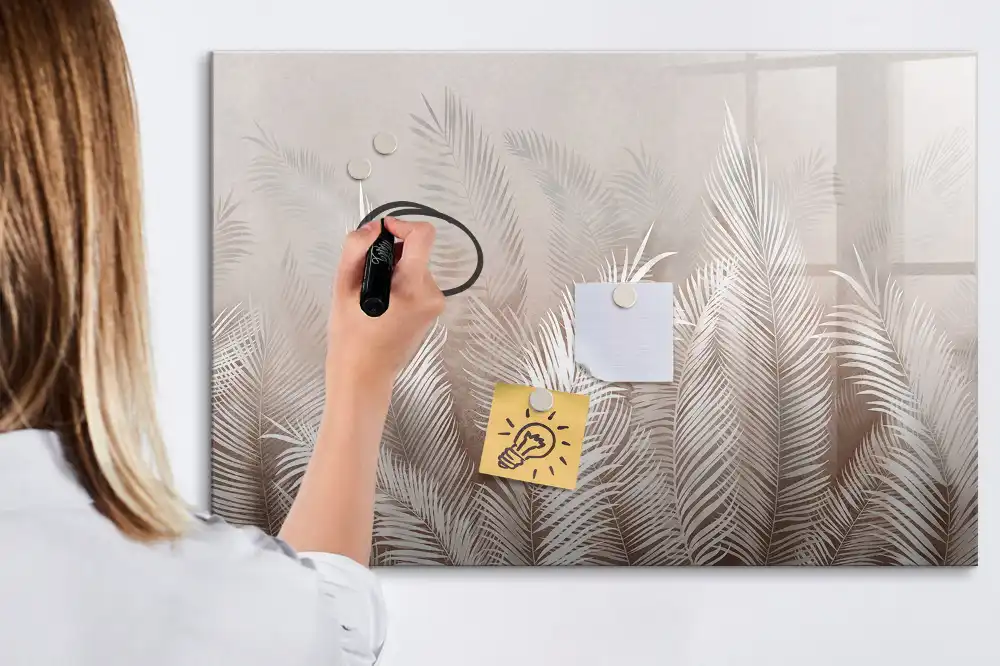 Magnetická kreslící tabule pro děti s motivem tropických listů