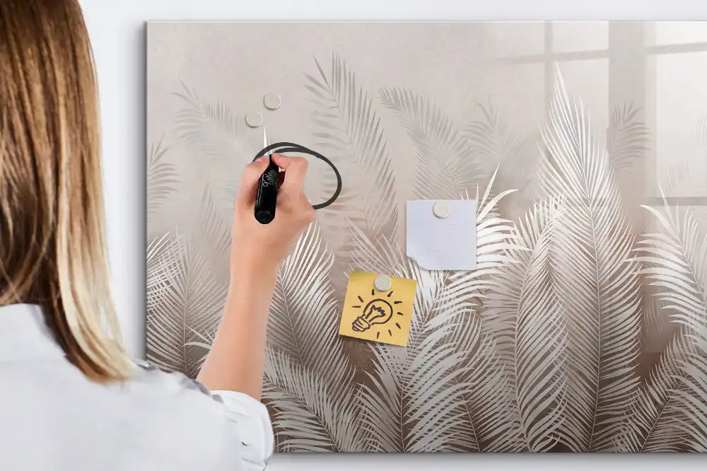 Magnetická kreslící tabule pro děti s motivem tropických listů