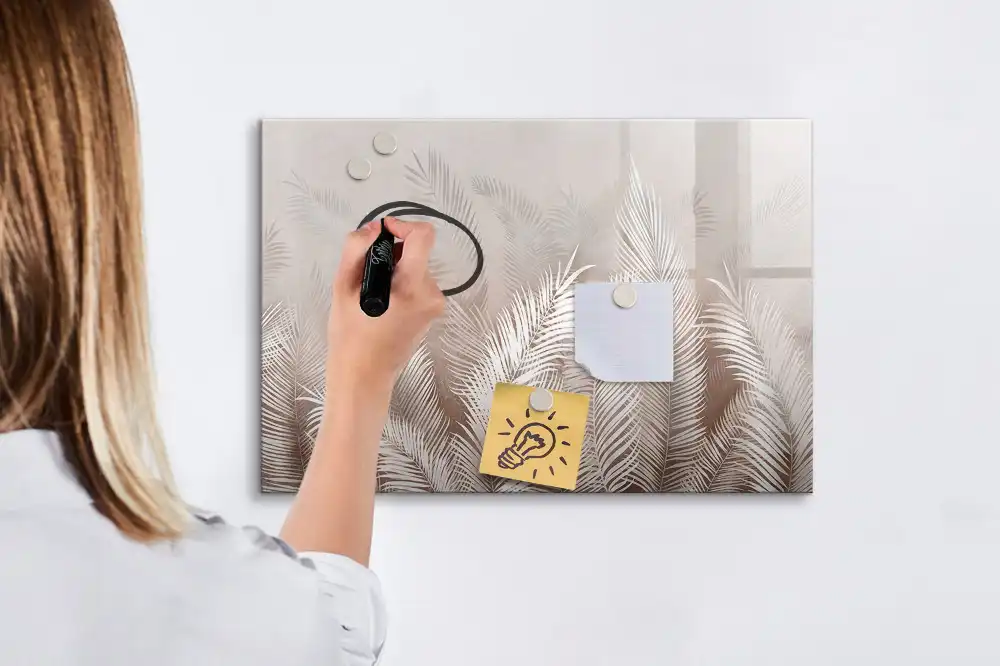 Magnetická kreslící tabule pro děti s motivem tropických listů