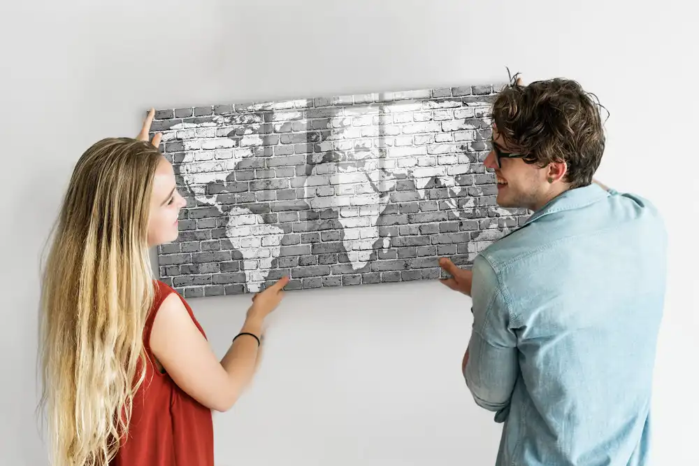 Magnetická kreslící tabule pro děti s motivem mapy světa