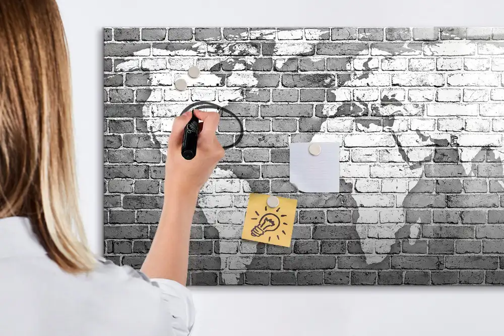 Magnetická kreslící tabule pro děti s motivem mapy světa