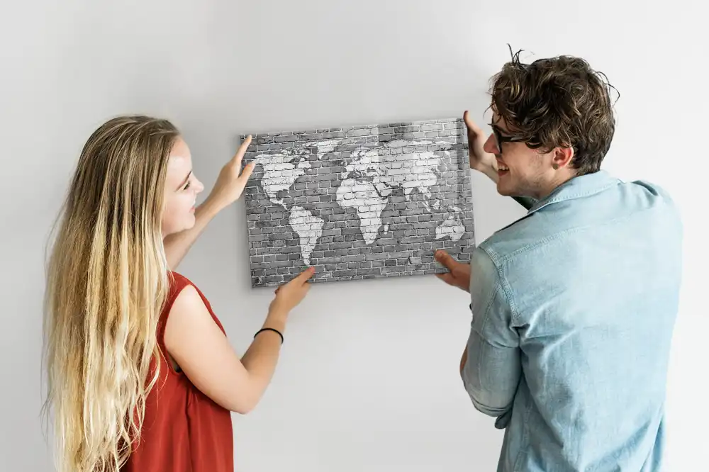 Magnetická kreslící tabule pro děti s motivem mapy světa