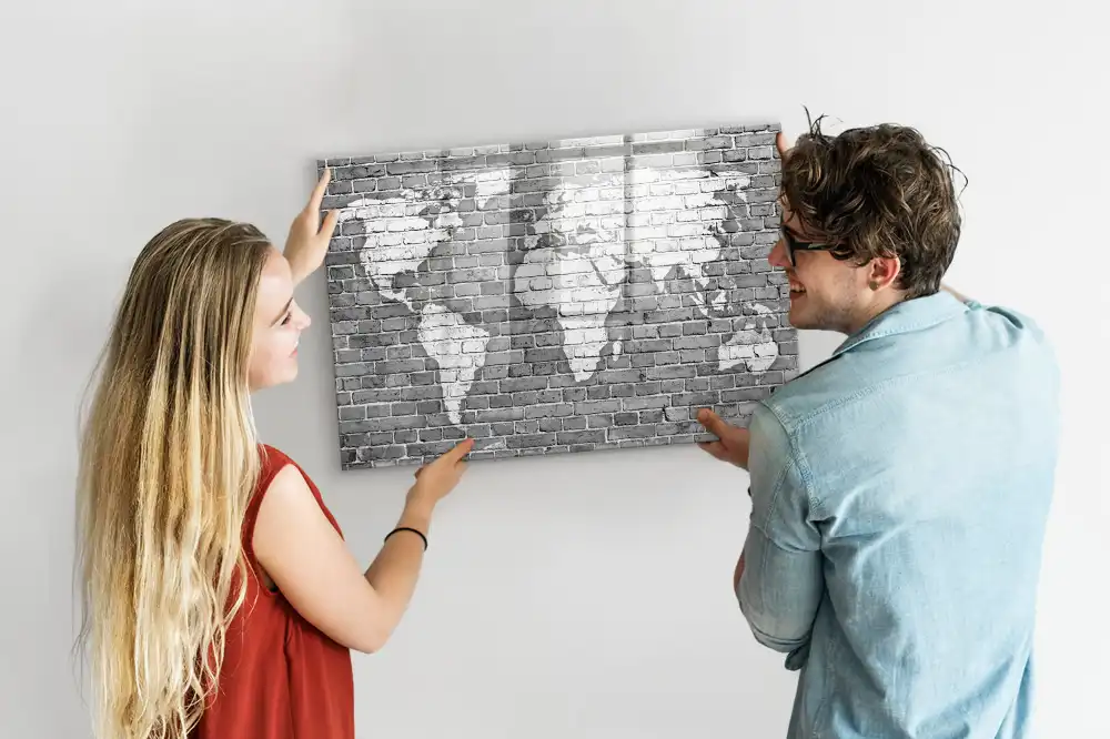 Magnetická kreslící tabule pro děti s motivem mapy světa
