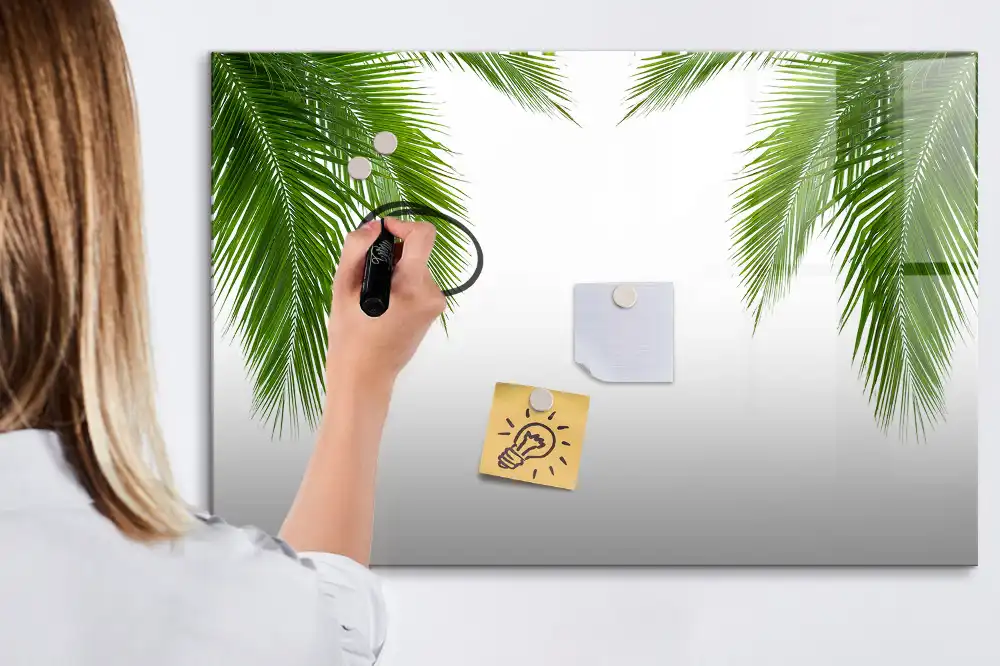 Magnetická kreslicí tabule s motivem palmy a přírodní zeleně