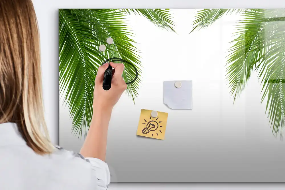Magnetická kreslicí tabule s motivem palmy a přírodní zeleně