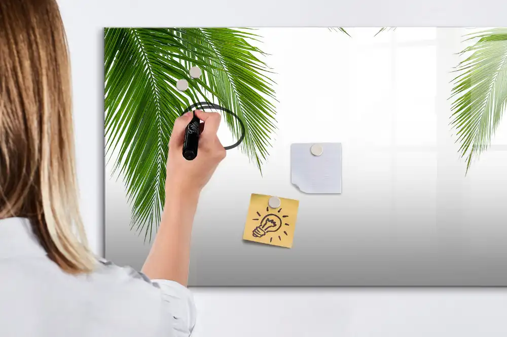 Magnetická kreslicí tabule s motivem palmy a přírodní zeleně