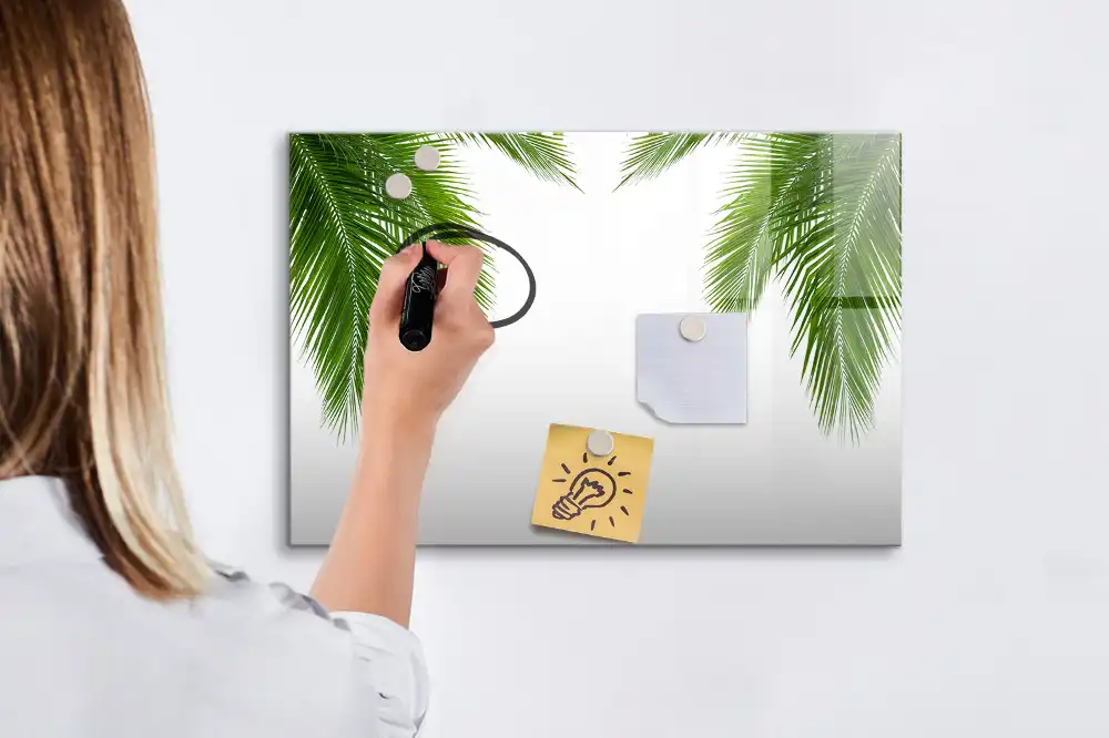 Magnetická kreslicí tabule s motivem palmy a přírodní zeleně