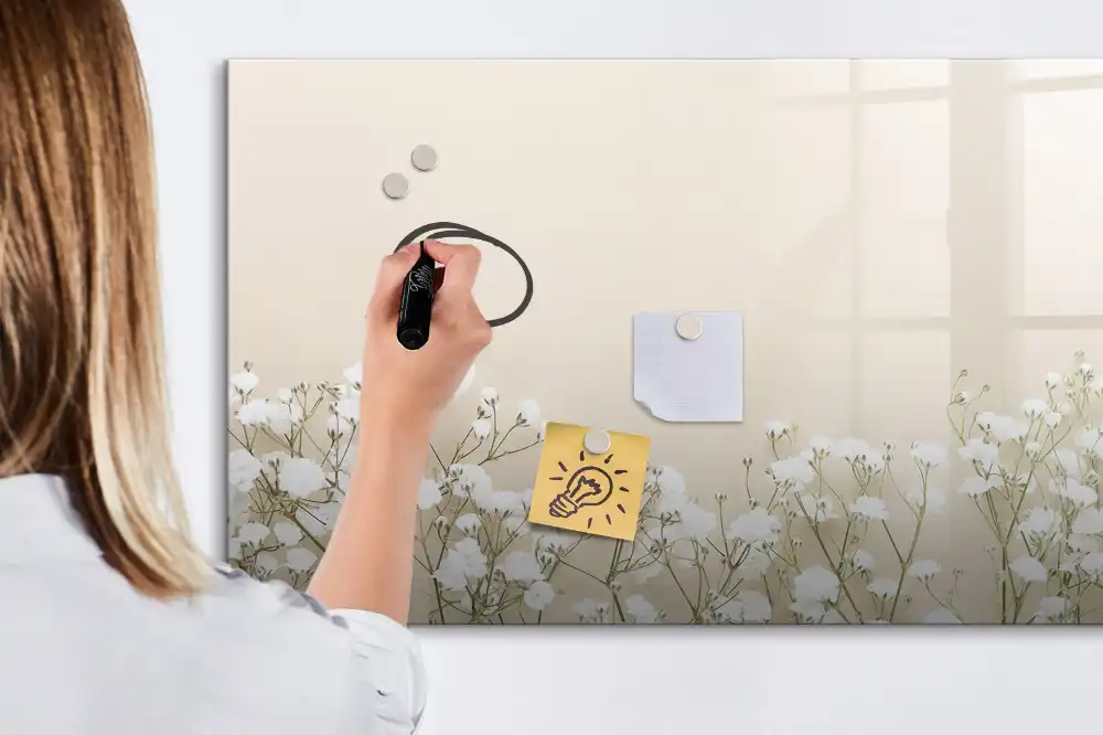 Dětská magnetická kreslící tabulka s motivem rozkvetlých květů