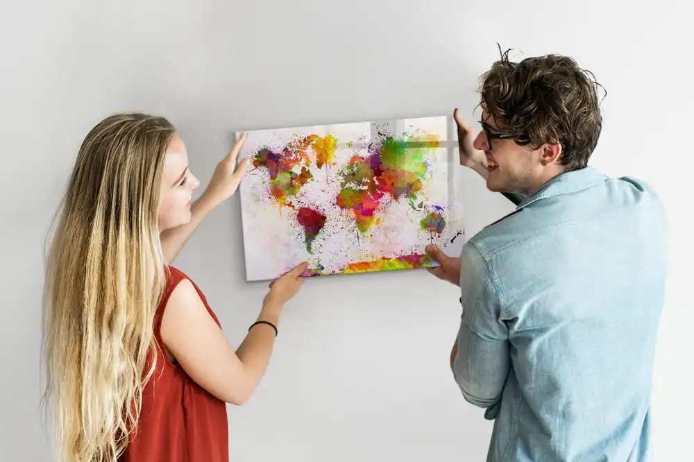 Magnetická akvarelová tabule s mapou kontinentů