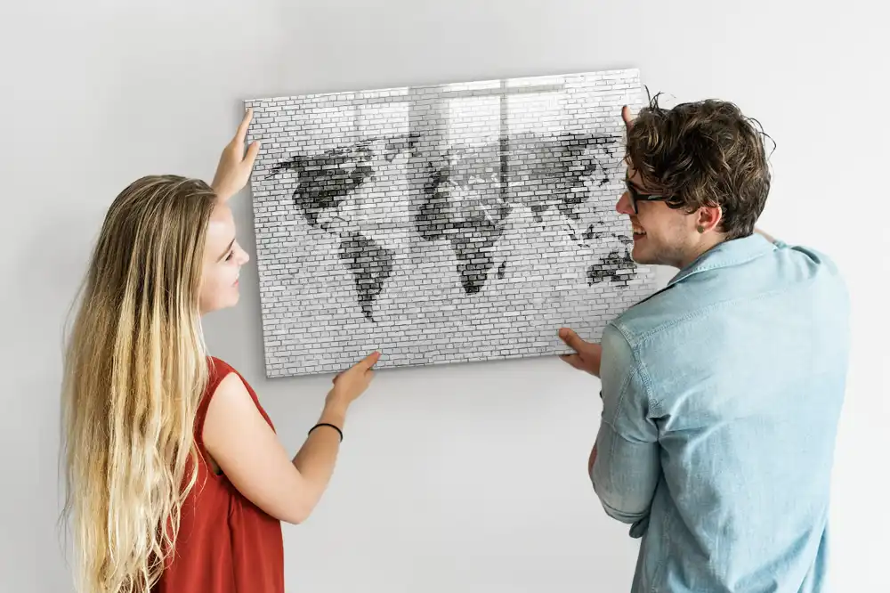 Magnetická kreslící tabule pro děti se vzorem cihlové zdi