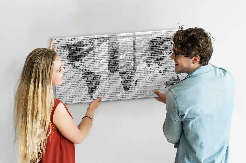Magnetická kreslící tabule pro děti se vzorem cihlové zdi